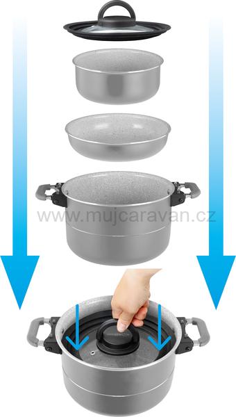 Sada hrnců FUSION 7+1 Ø 22 