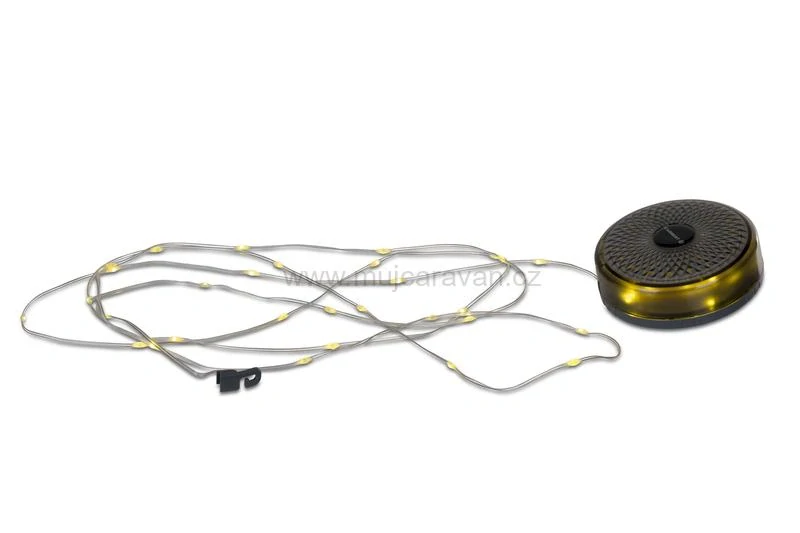 Multifunkční kempingové svítidlo s výsuvným světelným řetězem