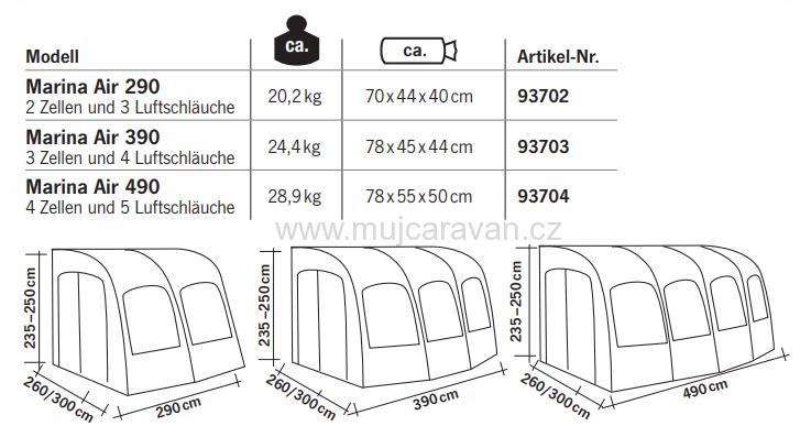 Nafukovací předstan Marina Air 490