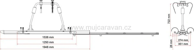 Nosič kol Fiamma Garage Slide Deluxe