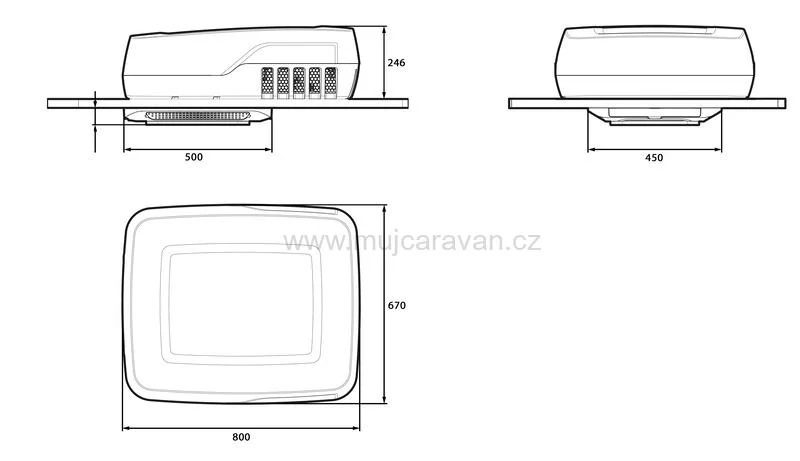 Střešní klimatizace Plein-Aircon 12 V