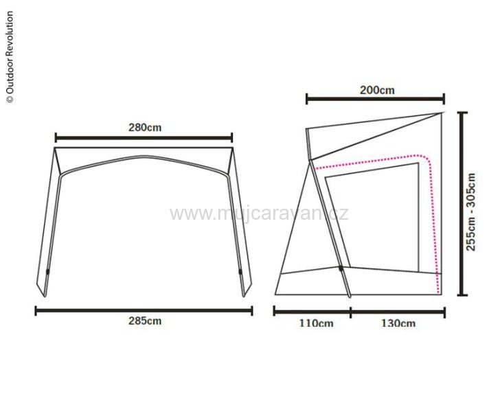 Sluneční střecha Techline Canopy - Highline