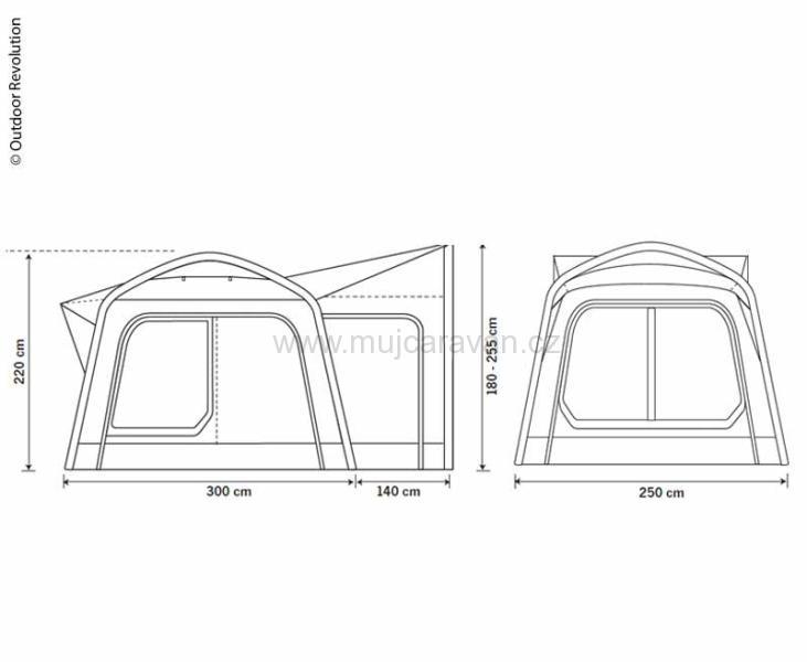 Nafukovací zadní stan Outdoor Revolution Movelite 1 Tail Premium