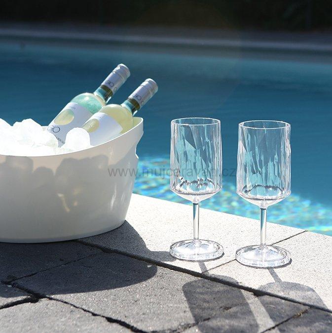 Sada 2 ks sklenic na víno Koziol Superglas 350 ml