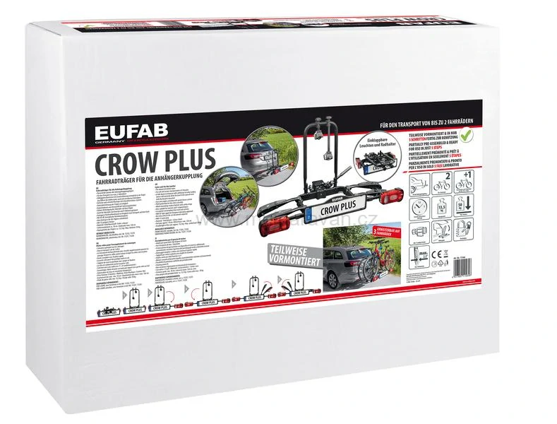 Nosič jízdních kol pro tažné zařízení CROW PLUS