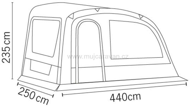 Nafukovací sluneční střecha pro Adria Action Air 391