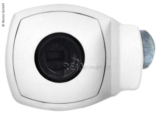 Čtvercový klapkový zámek s rukojetí - bílý