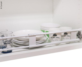 Dvojitá přepážková tyč Barkeeper - 25 - 43 cm - šedá