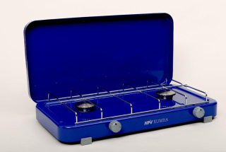 Plynový vařič Rumba s piezo zapalováním, modrý, 50 mbar