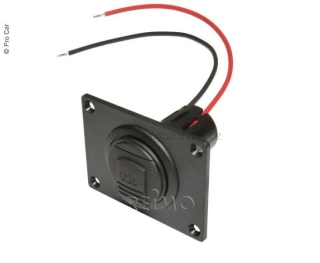 USB vestavná zásuvka 12-24/5V s USB 3A s krytkou
