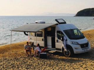 Střešní markýza F80s, polární bílá, kompletní sada Ducato