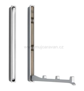 Sklápěcí šatní věšák, zdvojený, chrom