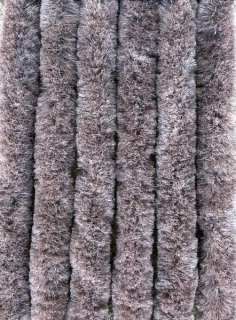 Flaušový závěs Chenille pro předstany a balkonové dveře 100 x 200 cm, hnědá