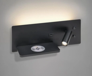 LED kombinované světlo SKL s indukční nabíjecí podložkou / mini čtecí lampička / port USB-C