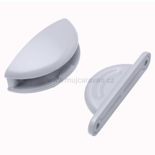 Zarážka dveří PLOPP - bílá, 2 ks