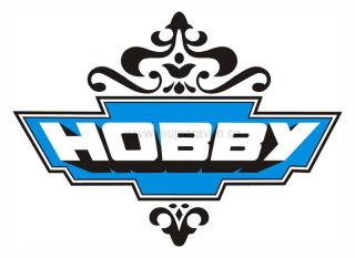 Samolepka Hobby starší černo - modrá