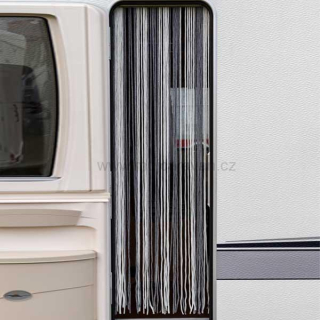 Třásňový závěs Korda 60 x 190 cm, bílá / černá