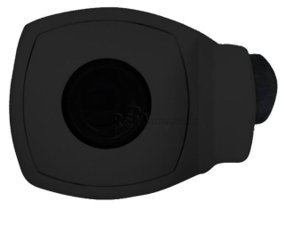 Čtvercový klapkový zámek s rukojetí - černý