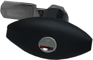 Oválný kufrový zámek STS / Zadi - malý - černý