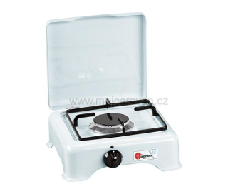 Jednohořákový smaltovaný vařič Parker, bílý, 30 mbar