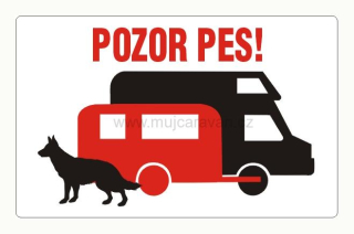 Samolepka POZOR PES!