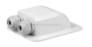 Střešní kabelová průchodka - dvojitá - bílá