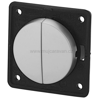 Dělený vypínač - chrom