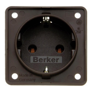 Vestavná chráněná zásuvka - antracit