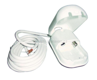 Venkovní zásuvka pro konektory F bílá