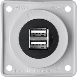 USB zásuvka (2x USB-A) 12 V – bílá