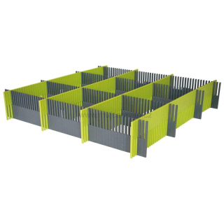 Univerzální organizér do zásuvek, šedá / limetka