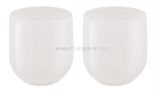 Sada 2 designových sklenic na vodu, džus 0,32 l - bílá