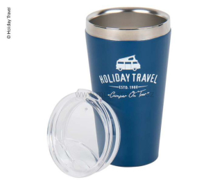 Nerezový termohrnek tmavěmodrý s víčkem