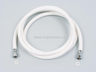 Sprchová hadice bílá plastová - 3/8" x 1/2"