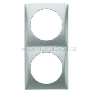 Dvojitý krycí rámeček - chrom lesk