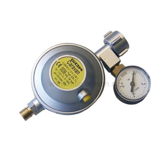 Bezpečnostní plynový regulátor s manometrem 30 mbar - 1,2 kg