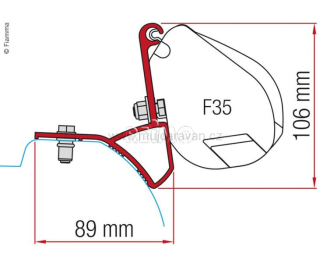 Adaptér markýzy Fiamma F35 Pro - Opel Vivaro od 2015