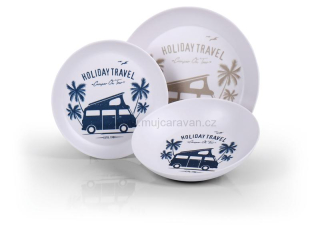 6-ti dílná sada melaminového nádobí Holiday Travel