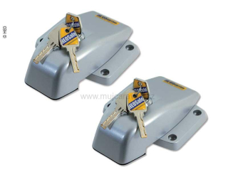 Zámek dveří vozidla HEOsafe Van Security, 2 ks - šedostříbrná