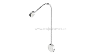 LED lampička flexibilní stříbrná, 1,5 W, 2x USB