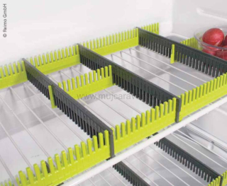 Univerzální organizér do ledničky, šedá / limetka