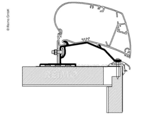 Adaptér Caravan Roof pro střešní markýzy Thule 9200, 6200, 6300