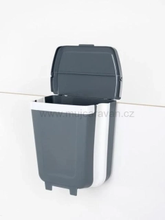 Skládací odpadkový koš na zavěšení 8 l s víkem