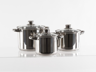 6-ti dílná nerezová sada hrnců