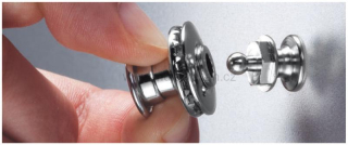 Bezpečnostní patentky LOXX, chrom, 2 ks