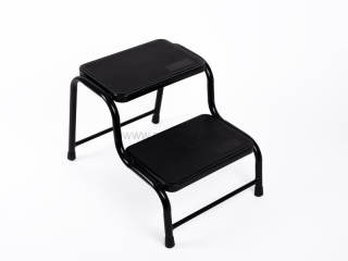 Dvojitý ocelový schůdek - černý