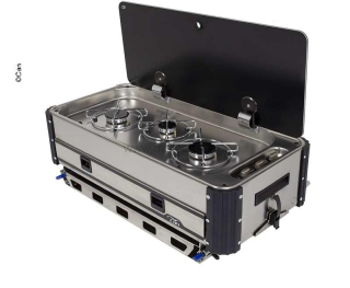 Výsuvný tříhořákový vařič SL1350.LC - výsun krátká strana