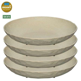 Sada 4 hlubokých talířů Koziol CLUB, pouštní písek