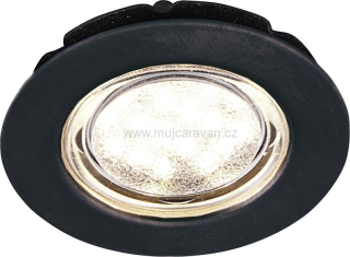 Vestavný LED spot Vega černý, 48 mm