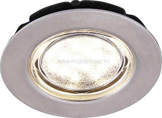Vestavný LED spot Vega stříbrný, 48 mm